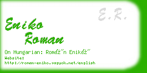 eniko roman business card